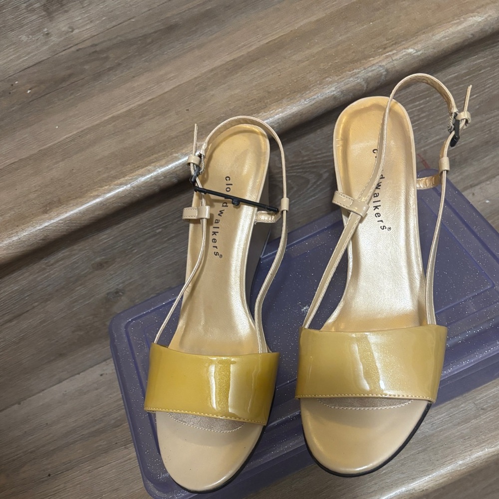 Women's Mustard and Cream Sandals